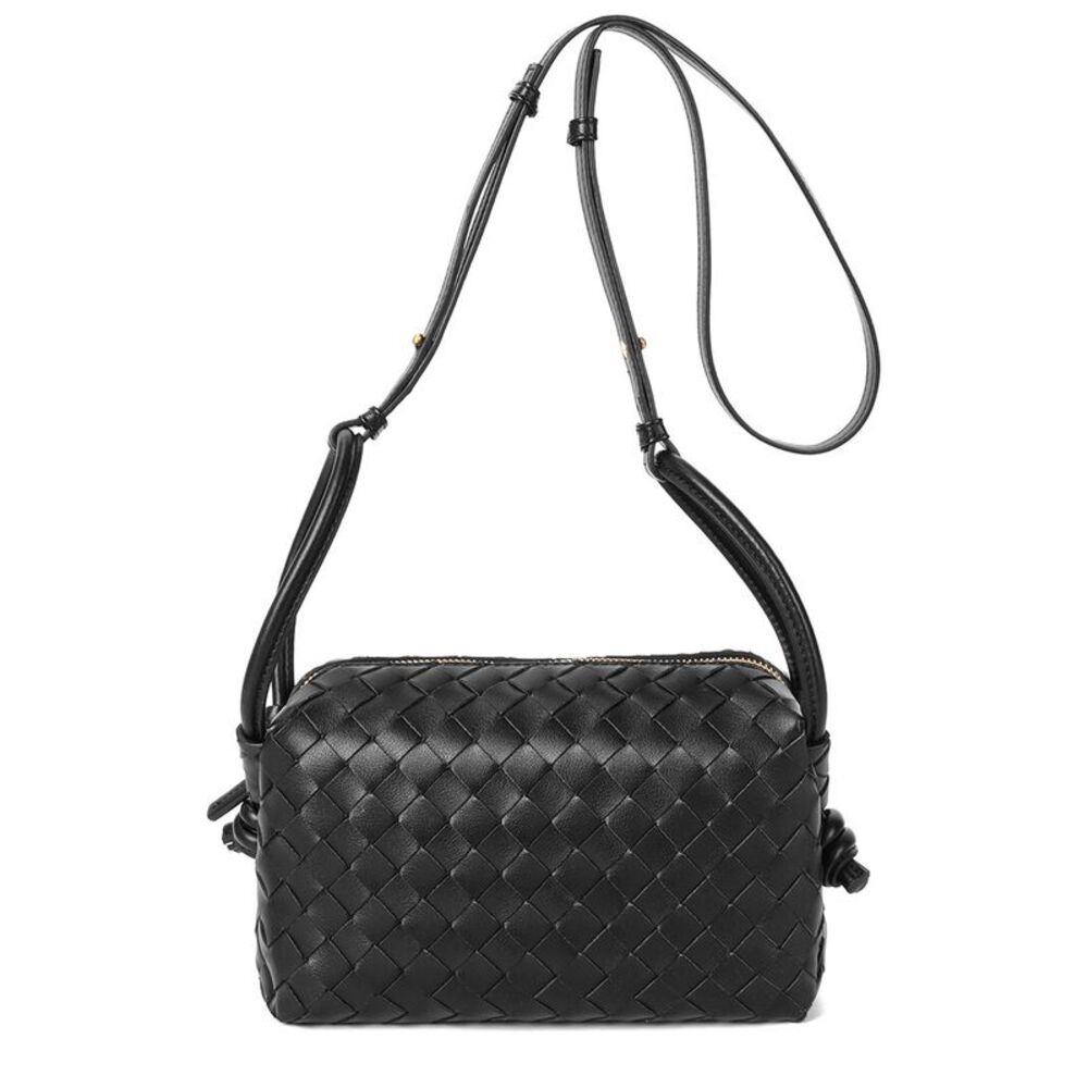 Tiffany & Fred Paris Hand-Woven Leather Crossbody